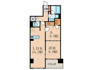 グレンパ-ク梅田北【14階】の間取り
