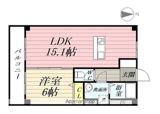 牛牧グリーンハイツ【4階】の間取り
