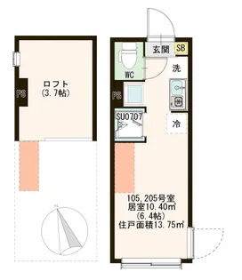 eclat【1階】の間取り