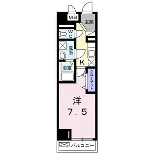 ルーモベルビ・キャトル【2階】の間取り