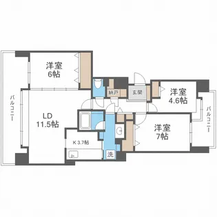 円山スクエア【7階】の間取り