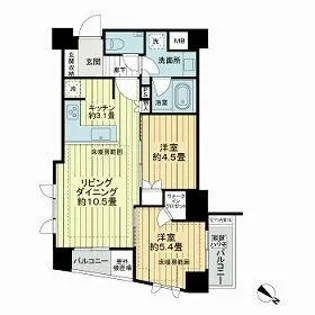 ザ・ライオンズ池袋【4階】の間取り