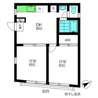 エステート久が原A棟【1階】の間取り