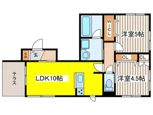 カーサ ルシェロII【1階】の間取り