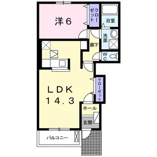 ティアラII【1階】の間取り