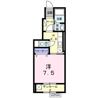 メゾンド・ソレイム【1階】の間取り