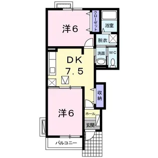 アルバーダB【1階】の間取り