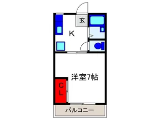 ラフィ-ネ曽根IIIC【1階】の間取り