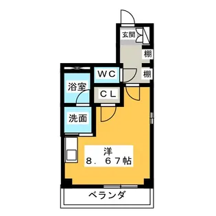 シャルム花池【3階】の間取り