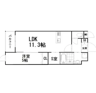 ロイズ・プレシア多々良東【2階】の間取り