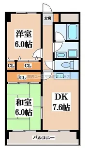 イーストヒル長田【3階】の間取り