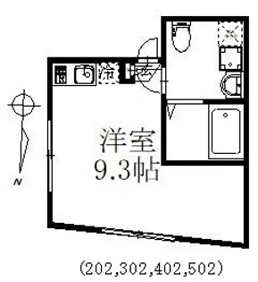 ブルーフェザーマンション北千住【4階】の間取り
