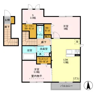 レジデンス高坂II【2階】の間取り