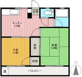 大師コーポ【2階】の間取り