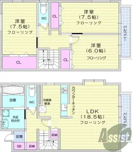 KIITOS C【1階】の間取り