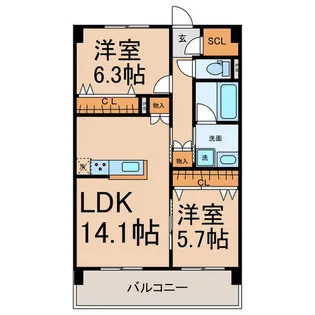 LEGAME【2階】の間取り