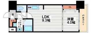 スプランディッド淀屋橋DUE【4階】の間取り