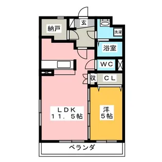 ロジュマン【1階】の間取り