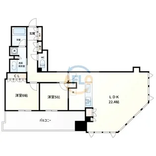 ブランズタワー大阪本町【10階】の間取り
