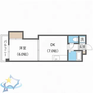 オルゴグラート札幌【7階】の間取り