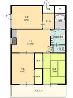 サンハイツ【5階】の間取り