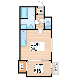 ブラン蒲町【2階】の間取り