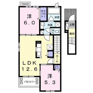 ベル・ガーデン C【2階】の間取り