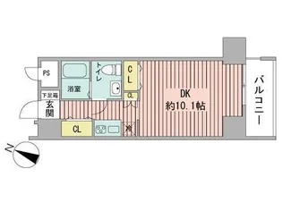 プライマル札幌北4条【8階】の間取り