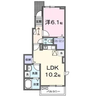 愛島台2丁目アパートI【1階】の間取り
