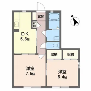 ハイツ安倍21 I棟【1階】の間取り