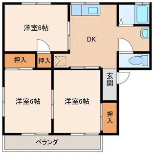 スカイハウスB【1階】の間取り