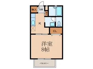 ベルエポック葛原C棟【2階】の間取り