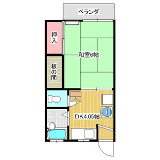 高橋ハイツB【1階】の間取り