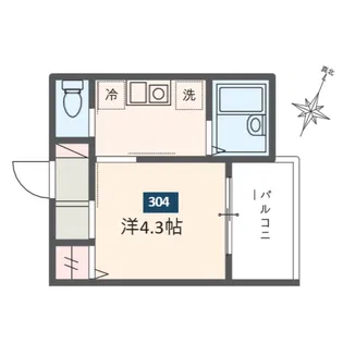 MELDIA西馬込 304【3階】の間取り