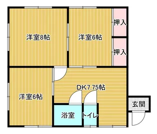 コーポ黒潮【1階】の間取り