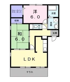 フォブール紅陽B【1階】の間取り