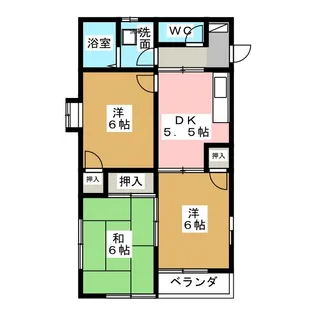 ミラハイツA【2階】の間取り