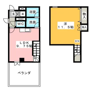 星の宮ビル【6階】の間取り