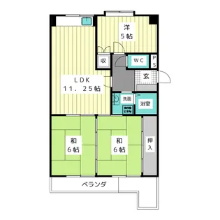 ヴィラ滝川【1階】の間取り