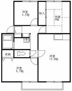 サンプレイスジョウナンE【2階】の間取り