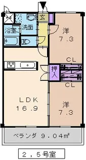 マンション楓館【5階】の間取り