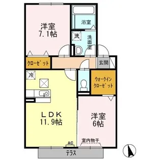ロイヤルガーデン 花水木館 B【1階】の間取り