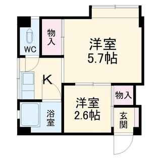 岡田BLD6【4階】の間取り
