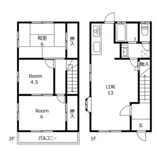 徳島県徳島市南沖洲1【一戸建】の間取り