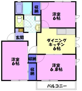 石濱コモンシティー F【2階】の間取り