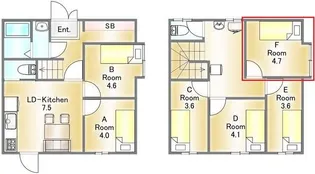 Como Casa(コモカッサ)女性専用シェアハウス【2階】の間取り