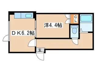 ハーベスト栄通【3階】の間取り