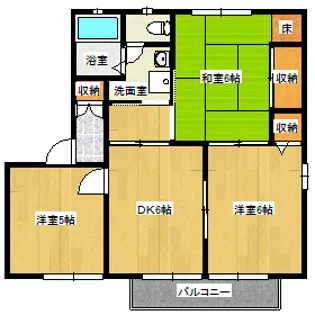 ニューフレグランス明日香 A【1階】の間取り