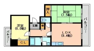 ラフォルテ森本【3階】の間取り
