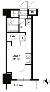 パークルージュ赤坂檜町【7階】の間取り